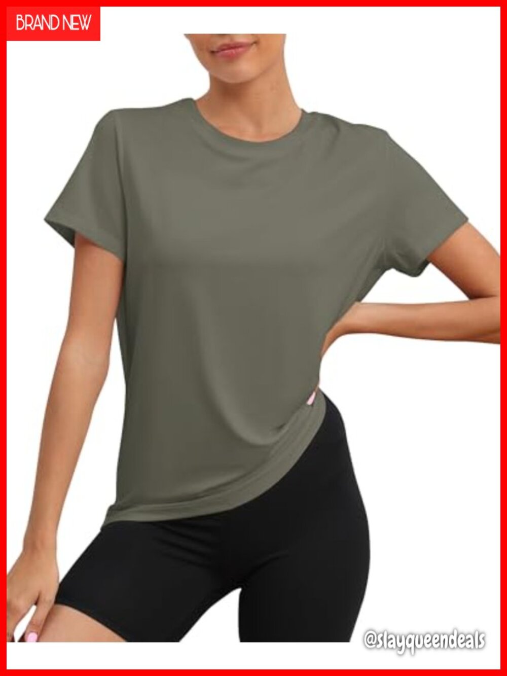 Women's UPF 50+ Workout Top Loose Fit Short Sleeve Athletic T-Shirt